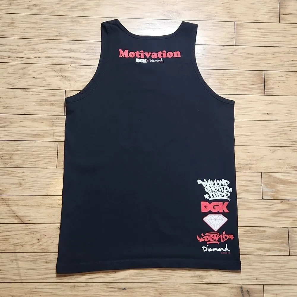 DGK X DIAMOND HATERS Black TANK TOP